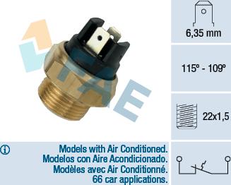 FAE 36280 - Temperature Switch, radiator / air conditioner fan onlydrive.pro