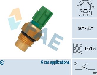 FAE 36711 - Temperature Switch, radiator / air conditioner fan onlydrive.pro