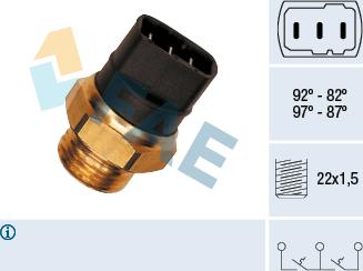 FAE 38150 - Термовыключатель, вентилятор радиатора / кондиционера onlydrive.pro