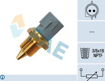 FAE 33430 - Датчик, температура охлаждающей жидкости onlydrive.pro