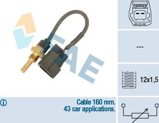 FAE 32425 - Sensor, coolant temperature onlydrive.pro