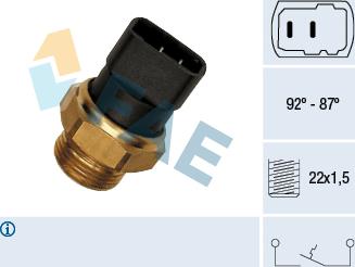 FAE 37260 - Термовыключатель, вентилятор радиатора / кондиционера onlydrive.pro