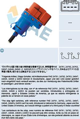 FAE 24796 - Brake Light Switch / Clutch onlydrive.pro