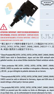 FAE 24763 - Brake Light Switch / Clutch onlydrive.pro