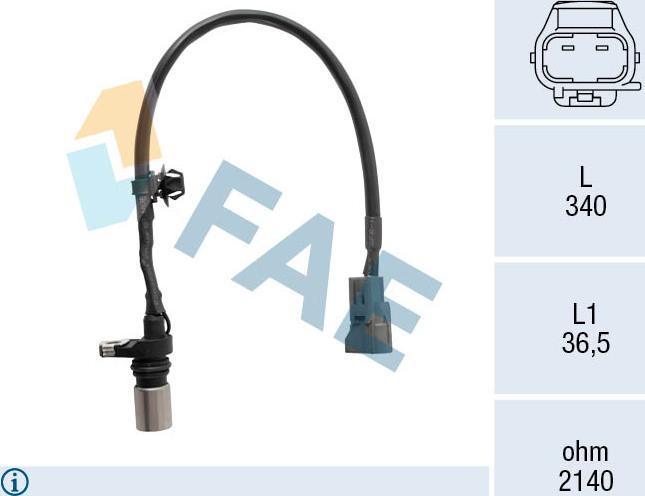 FAE 79534 - Sensor, crankshaft pulse onlydrive.pro