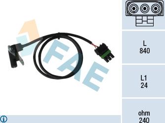 FAE 79025 - Sensor, crankshaft pulse onlydrive.pro