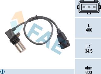 FAE 79072 - Sensor, crankshaft pulse onlydrive.pro