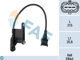 FAE 79121 - Sensor, camshaft position onlydrive.pro