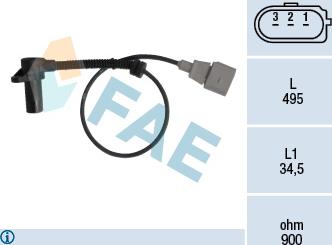 FAE 79311 - Sensor, crankshaft pulse onlydrive.pro