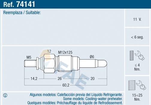 FAE 74141 - Glow Plug onlydrive.pro