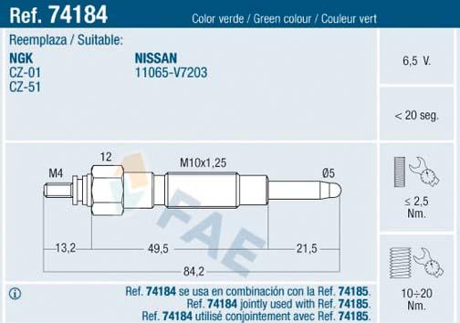 FAE 74184 - Glow Plug onlydrive.pro