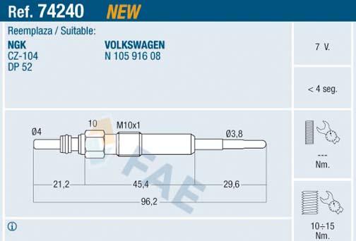 FAE 74240 - Hehkutulppa onlydrive.pro