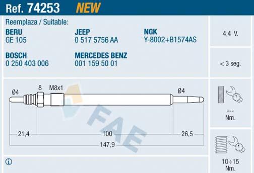 FAE 74253 - Hehkutulppa onlydrive.pro