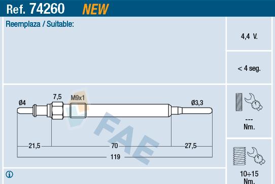 FAE 74260 - Hehkutulppa onlydrive.pro