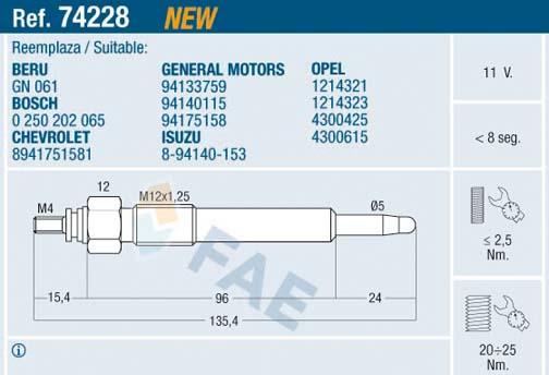 FAE 74228 - Hehkutulppa onlydrive.pro