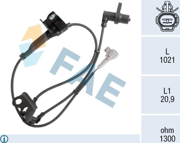 FAE 78562 - Sensor, wheel speed onlydrive.pro