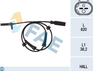 FAE 78049 - Датчик ABS, частота вращения колеса onlydrive.pro