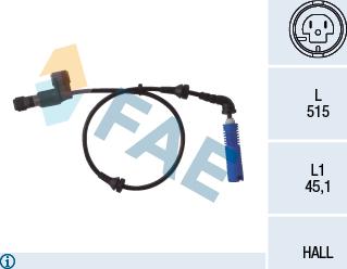 FAE 78014 - Sensor, wheel speed onlydrive.pro