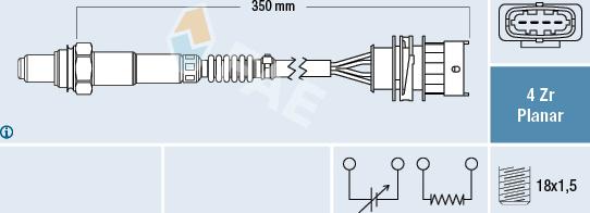 FAE 77498 - Oxygen, Lambda Sensor onlydrive.pro