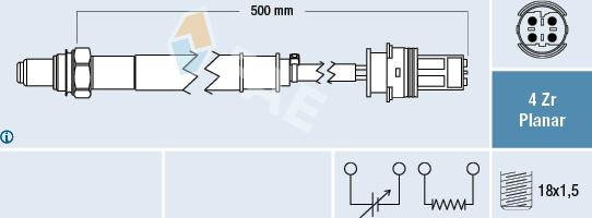 FAE 77443 - Oxygen, Lambda Sensor onlydrive.pro