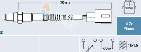 FAE 77457 - Oxygen, Lambda Sensor onlydrive.pro