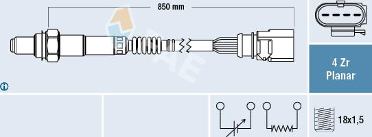 FAE 77464 - Oxygen, Lambda Sensor onlydrive.pro