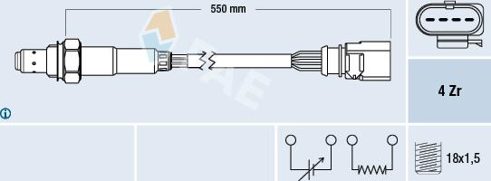 FAE 77439 - Oxygen, Lambda Sensor onlydrive.pro