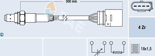 FAE 77435 - Oxygen, Lambda Sensor onlydrive.pro