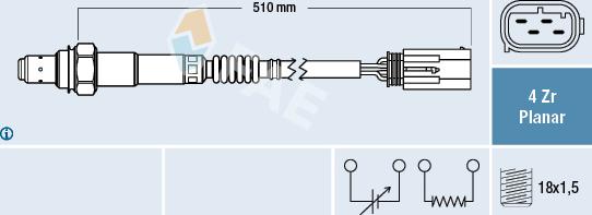 FAE 77428 - Oxygen, Lambda Sensor onlydrive.pro