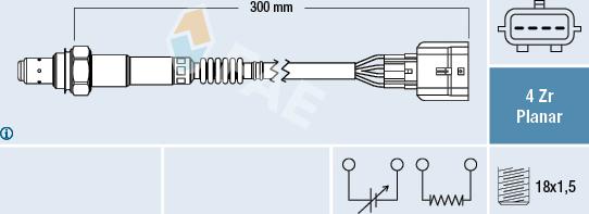 FAE 77522 - Oxygen, Lambda Sensor onlydrive.pro