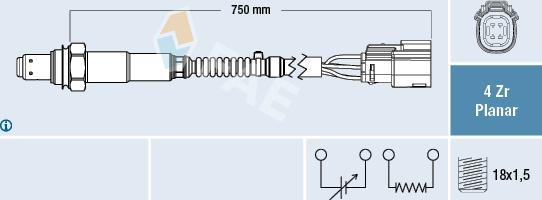 FAE 77650 - Oxygen, Lambda Sensor onlydrive.pro