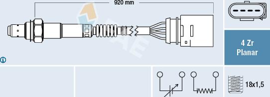FAE 77142 - Лямбда-зонд, датчик кислорода onlydrive.pro