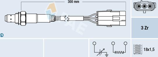 FAE 77113 - Oxygen, Lambda Sensor onlydrive.pro