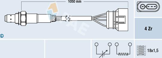 FAE 77134 - Oxygen, Lambda Sensor onlydrive.pro