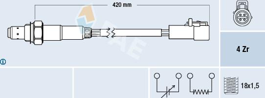 FAE 77305 - Oxygen, Lambda Sensor onlydrive.pro