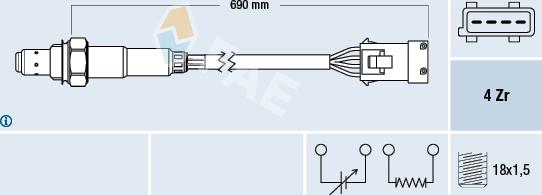 FAE 77382 - Oxygen, Lambda Sensor onlydrive.pro