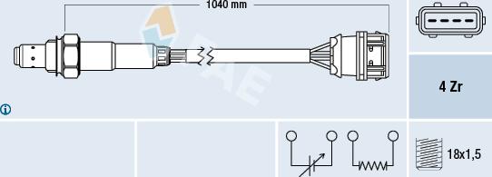 FAE 77373 - Oxygen, Lambda Sensor onlydrive.pro