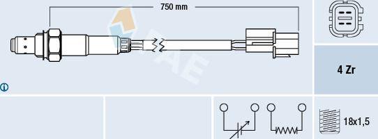 FAE 77291 - Oxygen, Lambda Sensor onlydrive.pro