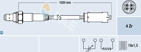 FAE 77238 - Oxygen, Lambda Sensor onlydrive.pro