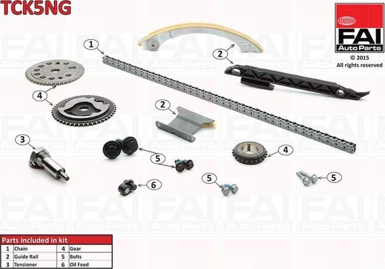 FAI AutoParts TCK5NG - Mootori keti komplekt onlydrive.pro