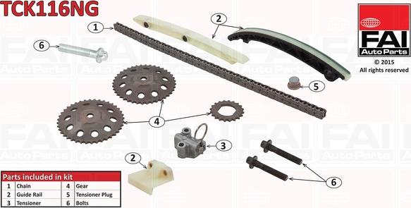 FAI AutoParts TCK116NG - Jakoketjusarja onlydrive.pro