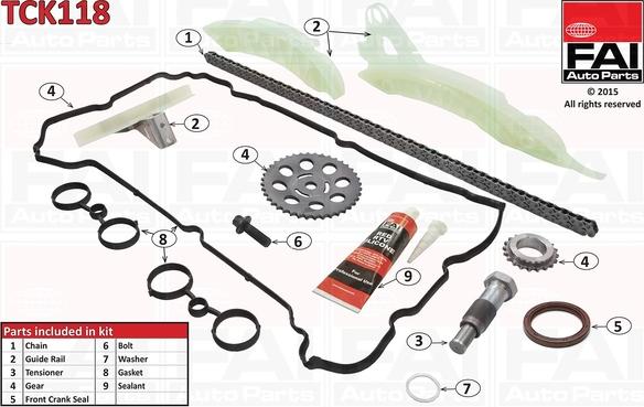 FAI AutoParts TCK118 - Mootori keti komplekt onlydrive.pro