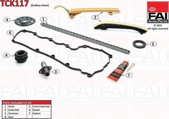 FAI AutoParts TCK117 - Jakoketjusarja onlydrive.pro