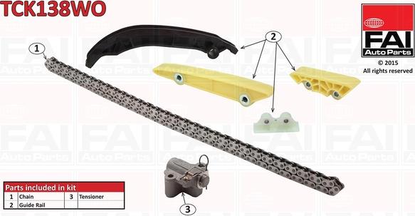 FAI AutoParts TCK138WO - Pavaros grandinės komplektas onlydrive.pro