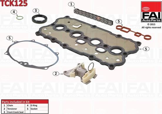 FAI AutoParts TCK125 - Комплект цепи привода распредвала onlydrive.pro