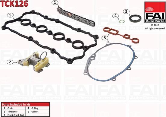 FAI AutoParts TCK126 - Комплект цепи привода распредвала onlydrive.pro