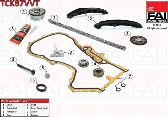 FAI AutoParts TCK87VVT - Mootori keti komplekt onlydrive.pro