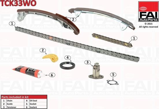 FAI AutoParts TCK33WO - Jakoketjusarja onlydrive.pro