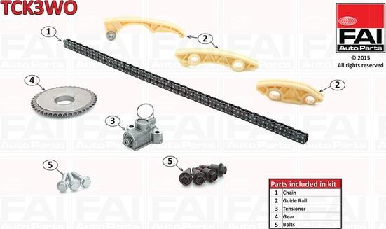 FAI AutoParts TCK3WO - Комплект цепи привода распредвала onlydrive.pro