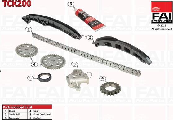 FAI AutoParts TCK200 - Комплект цепи привода распредвала onlydrive.pro